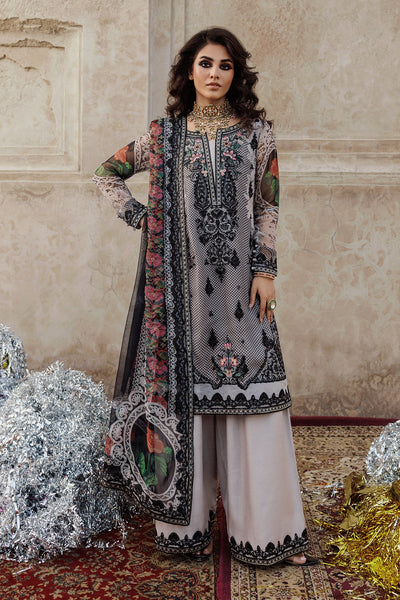 3-pc Unstitched Embroidered Printed Chiffon VSL25-44