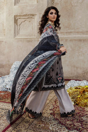 3-pc Unstitched Embroidered Printed Chiffon VSL25-44