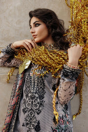 3-pc Unstitched Embroidered Printed Chiffon VSL25-44