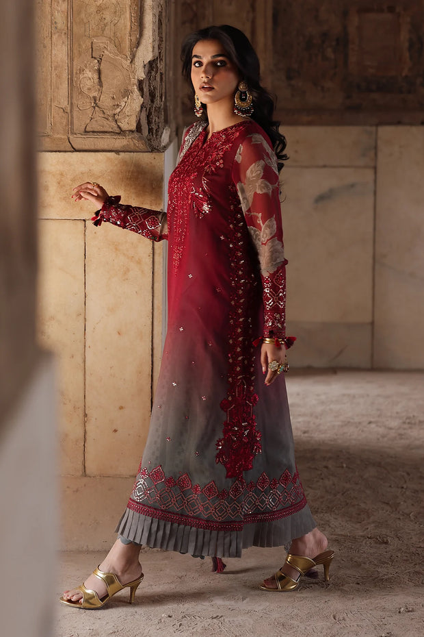 3-pc Unstitched Embroidered Printed Chiffon VSL25-45